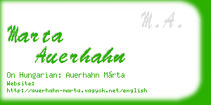 marta auerhahn business card